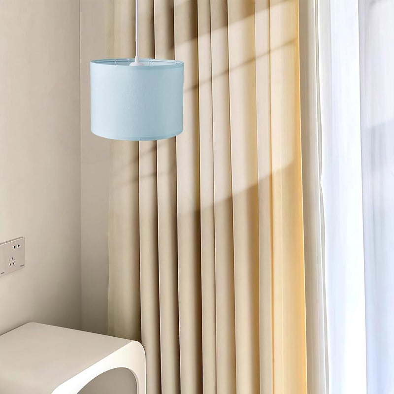 KUAUGST Plug in Pendant Light, 15 FT Hanging Lamp with Plug in Cord, On/Off Switch, Pendant Lighting with Fabric Shade, Hanging Light Fixture for Living Room, Bedroom, Dining Room, Kitchen - Image 4